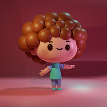 Meu projeto do curso: Criação de personagens Kawaii em 3D com Blender. Traditional illustration, Character Design, Digital Illustration, 3D Modeling, and Manga project by André Santana - 12.22.2022
