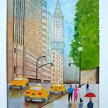 My project for course: Urban Landscapes in Watercolor. Fine Arts, Watercolor Painting, and Architectural Illustration project by Diyana - 12.24.2022
