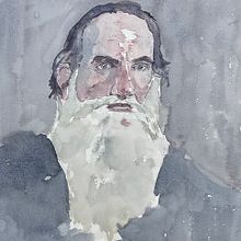 Leo Tolstoy . Painting, and Watercolor Painting project by Richard McDermott - 12.18.2022