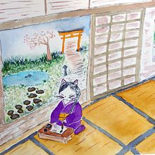 Mi proyecto del curso: Ilustración en acuarela con influencia japonesa. Un progetto di Illustrazione tradizionale, Disegno e Pittura ad acquerello di Anna Alcaide - 25.12.2022