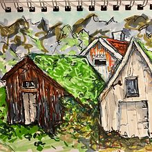 My project for course: Expressive Architectural Sketching with Colored Markers. Projekt z dziedziny Sketching,  R, sunek,  R, sunek architektoniczn, Sketchbook,  R i sunek atramentem użytkownika danielleee - 25.12.2022