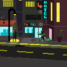 Mi proyecto del curso: Animación de personajes en pixel art para videojuegos. Un proyecto de Animación de personajes, Videojuegos, Pixel art y Desarrollo de videojuegos de Jonahan Rujano - 21.04.2022