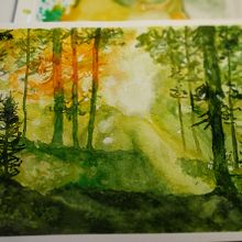 Mi proyecto del curso: Paisajes de ensueño con acuarela: plasma la luz. Un progetto di Pittura, Pittura ad acquerello e Illustrazione tradizionale di Alejandra Isabel Delgado Carvajal - 26.12.2022
