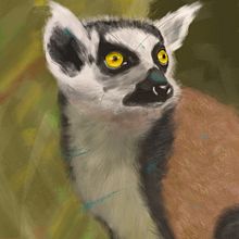 Lemur - Digital Painting. Un progetto di Illustrazione tradizionale di Filipe Patrocínio - 18.12.2022