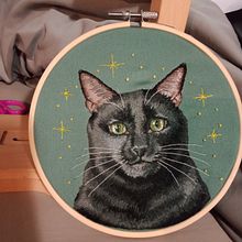 My project for course: Embroidered Pet Portraits: The Thread Painting Technique. Bordado, Ilustração naturalista, e Design têxtil projeto de kirstenekent - 27.12.2022