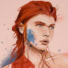 Mon projet du cours : Portrait illustré avec Procreate. Un progetto di Illustrazione tradizionale, Illustrazione vettoriale, Illustrazione digitale e Disegno di ritratti di redingfl - 27.12.2022