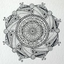 Mein Abschlussprojekt für den Kurs: Mandalas selber machen: Gestalte geometrische Muster. Un progetto di Disegno e Illustrazione con inchiostro di strob - 27.12.2022