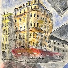 Mein Abschlussprojekt für den Kurs: Architektonische Zeichnung mit Aquarell und Tinte. Sketching, Drawing, Watercolor Painting, Architectural Illustration, Sketchbook & Ink Illustration project by Markus Uessem - 12.27.2022