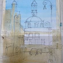 Mi proyecto del curso: Paisajes urbanos en acuarela . % Jaime Galindo Arellano tarafından hazırlanan Güzel sanatlar, Sulubo, a Resim, Mimari İllüstras, Ve on projesi - 12.27.2022