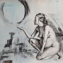 Mein Abschlussprojekt für den Kurs: Zeitgenössisches Zeichnen der menschlichen Figur: Ausdruck und Bewegung. Projekt z dziedziny Trad, c, jna ilustracja,  Sztuki piękne,  R, sunek,  R, sunek art, st, czn, Malarstwo akr, lowe, R i sunek anatomiczn użytkownika Ulrike Schrammeck - 27.12.2022