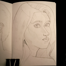 My project for course: Portrait Sketchbooking: Explore the Human Face @gabrielaniko . Sketching, Drawing, Portrait Drawing, Artistic Drawing, and Sketchbook project by nabil.ghnewa - 12.24.2022