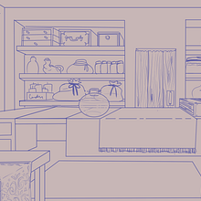My project for course: Artistic Perspective: Interior Spaces from Your Point of View . Traditional illustration, Architecture, Drawing, and Architectural Illustration project by Taj Moses - 12.25.2022