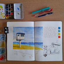 My project for course: Watercolor Travel Journal. Un proyecto de Ilustración tradicional, Pintura a la acuarela, Ilustración arquitectónica y Sketchbook de Martine - 28.12.2022