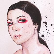 Meu projeto do curso: Retrato em aquarela a partir de uma fotografia. Traditional illustration, Watercolor Painting, and Portrait Drawing project by Kawane Schwingel - 12.28.2022