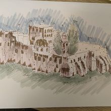 My project for course: Expressive Architectural Sketching with Colored Markers. Projekt z dziedziny Sketching,  R, sunek,  R, sunek architektoniczn, Sketchbook,  R i sunek atramentem użytkownika Ruth Tam - 28.12.2022