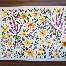 My project for course: Vibrant Floral Patterns with Watercolors. Traditional illustration, Pattern Design, Watercolor Painting, and Botanical Illustration project by sglasberg - 12.28.2022