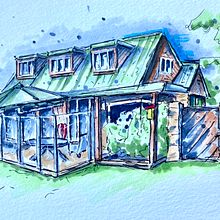 My project for course: Expressive Architectural Sketching with Colored Markers. Sketching, Drawing, Architectural Illustration, Sketchbook & Ink Illustration project by Eddie King - 12.29.2022