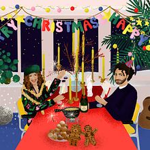 Christmas in Amsterdam. Een project van Traditionele illustratie,  Tekening, Digitale illustratie y Digitale tekening van Leonie Smelt - 28.12.2022