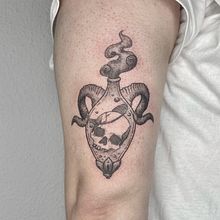 Mi proyecto del curso: Tatuaje botánico con puntillismo. Traditional illustration, Tattoo Design, and Botanical Illustration project by violetaml1998 - 12.29.2022