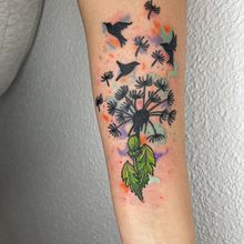 Mi proyecto del curso: Técnicas de tatuaje estilo acuarela: arte sobre piel. Traditional illustration, Painting, Watercolor Painting, and Tattoo Design project by violetaml1998 - 12.29.2022