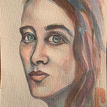 My project for course: Artistic Portrait with Watercolors. Projekt z dziedziny  Sztuki piękne,  Malarstwo, Malowanie akwarelą i Portret użytkownika inga_e - 29.12.2022