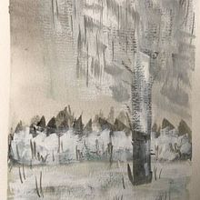 My project for course: Landscape Painting with Gouache for Beginners. Un proyecto de Bellas Artes, Pintura, Ilustración naturalista				 y Pintura gouache de Cecilia Gustavsson - 29.12.2022