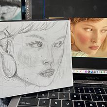 My project for course: Portrait Sketchbooking: Explore the Human Face. Un projet de Esquisse , Dessin, Dessin de portrait, Dessin artistique , et Carnet de croquis de veronica kruger - 29.12.2022
