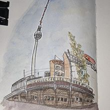 Mein Abschlussprojekt für den Kurs: Urban Sketching: Drücke deine Welt mit einer neuen Perspektive aus  . Projekt z dziedziny Malowanie akwarelą, Sketchbook, Trad, c, jna ilustracja, Sketching,  R, sunek,  R i sunek architektoniczn użytkownika katja_xngwn - 29.12.2022