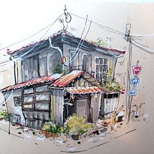 Mein Abschlussprojekt für den Kurs: Expressive Architekturskizzen mit Markern. Projekt z dziedziny Sketching,  R, sunek,  R, sunek architektoniczn, Sketchbook,  R, sunek atramentem, Design, Trad, c, jna ilustracja i Sztuka miejska użytkownika elena_651933 - 29.12.2022