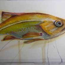 Mein Abschlussprojekt für den Kurs: Aquarellillustration von Meereswelten . Projekt z dziedziny Trad, c, jna ilustracja,  Malarstwo, Malowanie akwarelą, Ilustracja naturalist i czna użytkownika Jennifer Mottschall - 29.12.2022