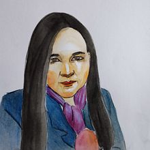 Mi proyecto del curso: Retratos estilizados en acuarela. Un progetto di Illustrazione tradizionale, Pittura, Pittura ad acquerello e Disegno di ritratti di Yadira Morán Morales - 20.12.2022