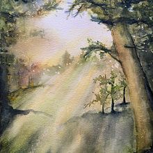My project for course: Dreamy Watercolor Landscapes: Paint with Light. Painting, and Watercolor Painting project by Tytti Vinje - 12.30.2022