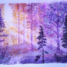 My project for course: Dreamy Watercolor Landscapes: Paint with Light. Pintura, e Pintura em aquarela projeto de Lilia Lang - 27.12.2022