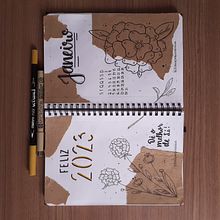 Meu projeto do curso: Introdução ao bullet journal ilustrado Ein Projekt aus dem Bereich Traditionelle Illustration, Lettering, Zeichnung, H und Lettering von Jéssica Pereira - 30.12.2022