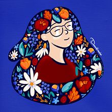 My project for course: Illustrated portraits with botanical elements. Digital Illustration, Botanical Illustration, and Digital Drawing project by Linda van den Heuvel - 12.30.2022