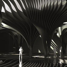 Pavilion concept. Architecture, Interior Architecture, Interior Design, 3D Modeling, and ArchVIZ project by Anastasiia Popova - 12.21.2022