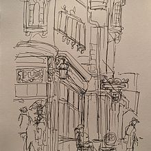 My project for course: Expressive Architectural Sketching with Colored Markers. Sketching, Drawing, Architectural Illustration, Sketchbook & Ink Illustration project by Christie Barnes - 12.28.2022