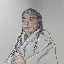 Mon projet du cours : Illustration au pastel et aux crayons de couleur, cherokee. Traditional illustration, Fine Arts, Pencil Drawing, Drawing, Portrait Drawing, Realistic Drawing, and Artistic Drawing project by Lilie Lafée - 12.31.2022
