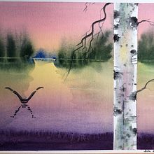My project for course: Atmospheric Landscapes in Watercolor . Fine Arts, Painting, and Watercolor Painting project by Heike da Silva Cardoso - 01.01.2023