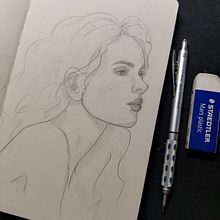 My project for course: Portrait Sketchbooking: Explore the Human Face. Projekt z dziedziny Sketching,  R, sunek, Portret,  R, sunek art, st, czn i Sketchbook użytkownika Dominique Celine - 31.12.2022
