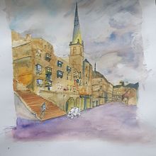 My project for course: Architectural Sketching for Urban Illustrations. Design, Traditional illustration, Sketching, Architectural Illustration, and Sketchbook project by Didier Van Impe - 01.02.2023