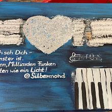 Bluemusic. Un projet de Illustration traditionnelle, Musique, Peinture, Peinture acr , et lique de Anne - 02.01.2023