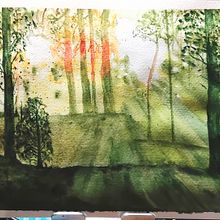 Mi proyecto del curso: Paisajes de ensueño con acuarela: plasma la luz Ein Projekt aus dem Bereich Malerei, Aquarellmalerei und Traditionelle Illustration von antologo27 - 02.01.2023