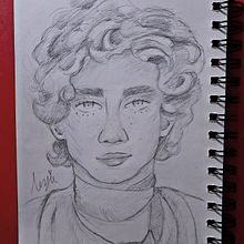 Mi proyecto del curso: Cuaderno de retratos a línea con grafito. Sketching, Drawing, Portrait Drawing, and Sketchbook project by Angie - 01.18.2023