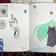 Fertige Doppelseite . Traditional illustration, Sketching, Creativit, Drawing, Watercolor Painting, Children's Illustration, Sketchbook, and Gouache Painting project by Ulli - 01.02.2023