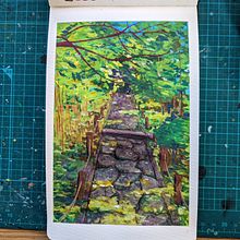 My project for course: Landscape Painting with Gouache for Beginners. Fine Arts, Painting, Naturalistic Illustration, and Gouache Painting project by Sonja PF Dale - 01.01.2023