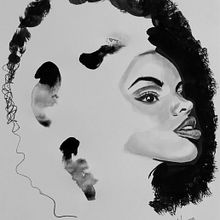 Retratos artísticos con tinta china. Traditional illustration, Fine Arts, Painting, Pencil Drawing, Portrait Drawing, Artistic Drawing & Ink Illustration project by Diego Maenza - 01.03.2023