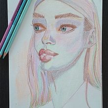 Mój projekt z kursu: Rysowanie ekspresyjnych portretów kredkami  Ein Projekt aus dem Bereich Zeichnung, Porträtzeichnung, Sketchbook und Zeichnen mit Buntstiften von Mariola Klimowicz - 03.01.2023