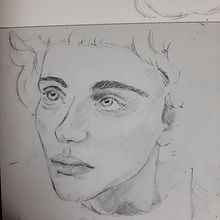 Il mio progetto del corso: Ritratto su blocco da disegno: esplora il volto umano. Projekt z dziedziny Sketching,  R, sunek, Portret,  R, sunek art, st, czn i Sketchbook użytkownika Erika Zago - 03.01.2023