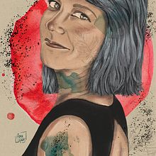 Mi proyecto del curso: Retrato ilustrado con Procreate. Projekt z dziedziny Trad, c, jna ilustracja, Grafika wektorowa, Ilustracja c, frowa i Portret użytkownika ana_lopez_fdz - 04.01.2023